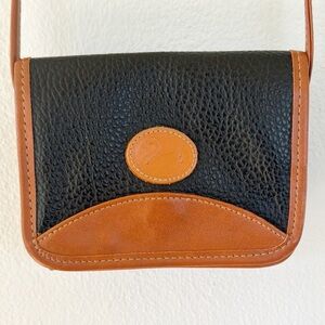Vintage Black and Brown Crossbody Bag